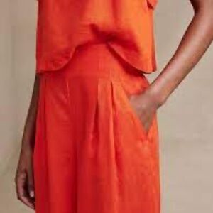 MIA WIDE-LEG CROPPED LINEN PANT and Matching Tank Set